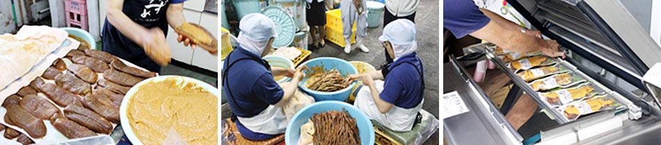 漬物製造の様子